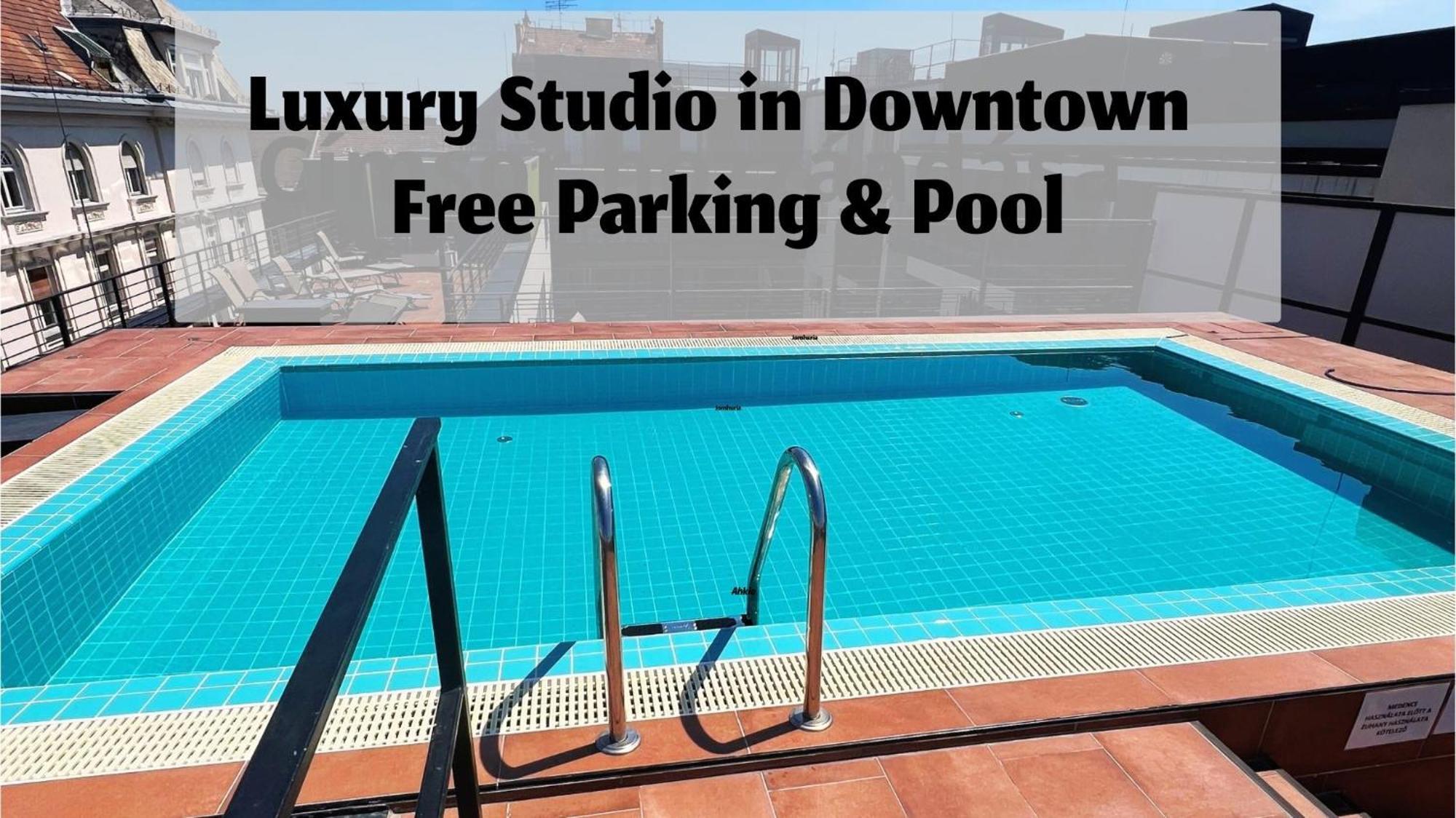 Luxe Central Studio With Pool, Parking & Ac บูดาเปสต์ ภายนอก รูปภาพ